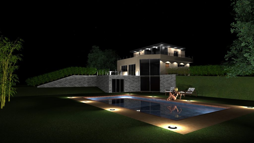 Andrea Giacomelli - progettazione architettonica - villa con piscina