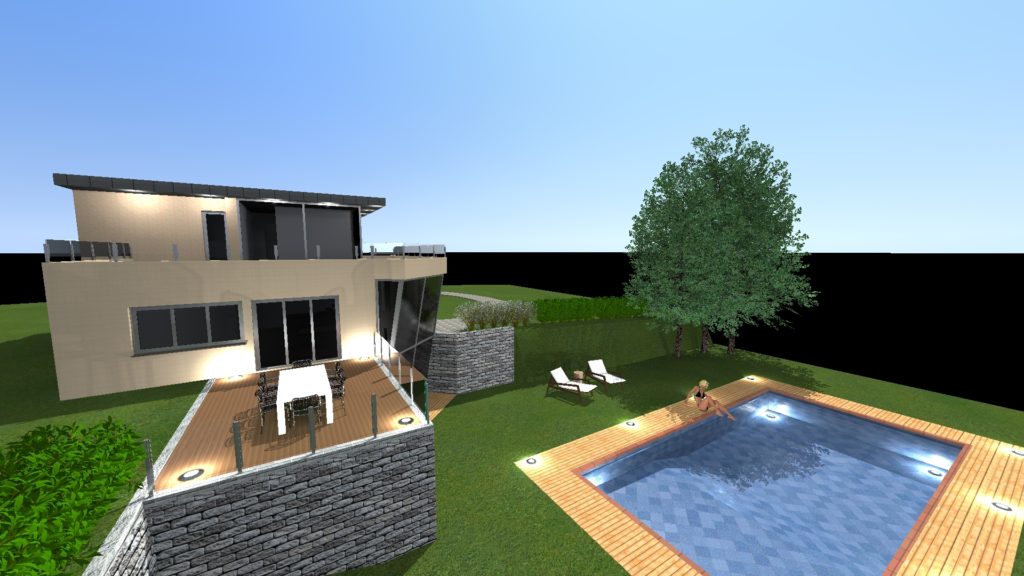 Andrea Giacomelli - progettazione architettonica - villa con piscina